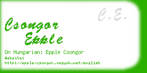 csongor epple business card